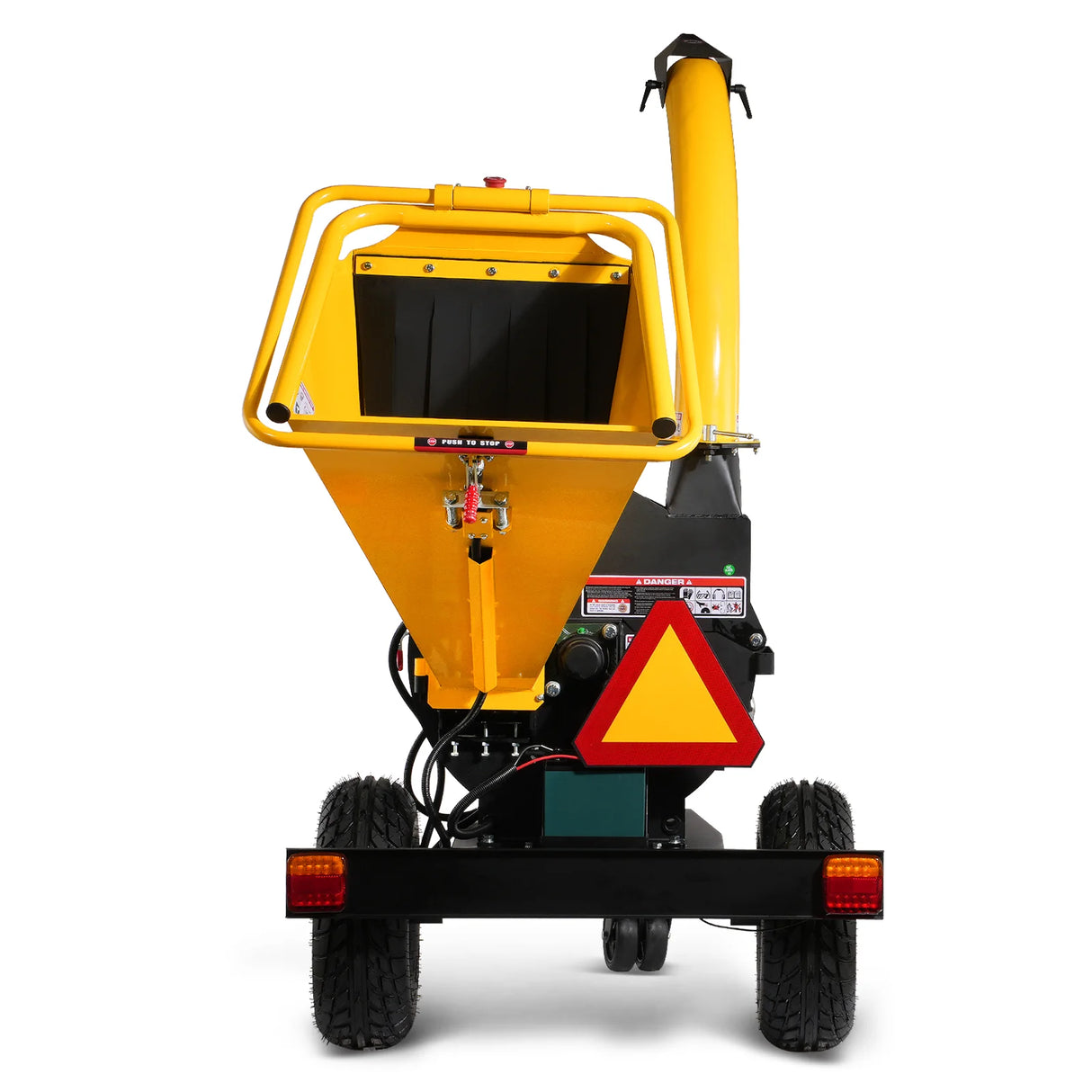 MechMaxx 5 inch E-start DUCAR 420cc 15hp Gasoline Engine Powered Disc Wood Chipper with Taillight ,  P4205