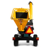 MechMaxx 5 inch E-start DUCAR 420cc 15hp Gasoline Engine Powered Disc Wood Chipper with Taillight ,  P4205