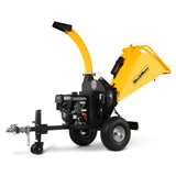 MechMaxx 5 inch E-start DUCAR 420cc 15hp Gasoline Engine Powered Disc Wood Chipper with Taillight ,  P4205