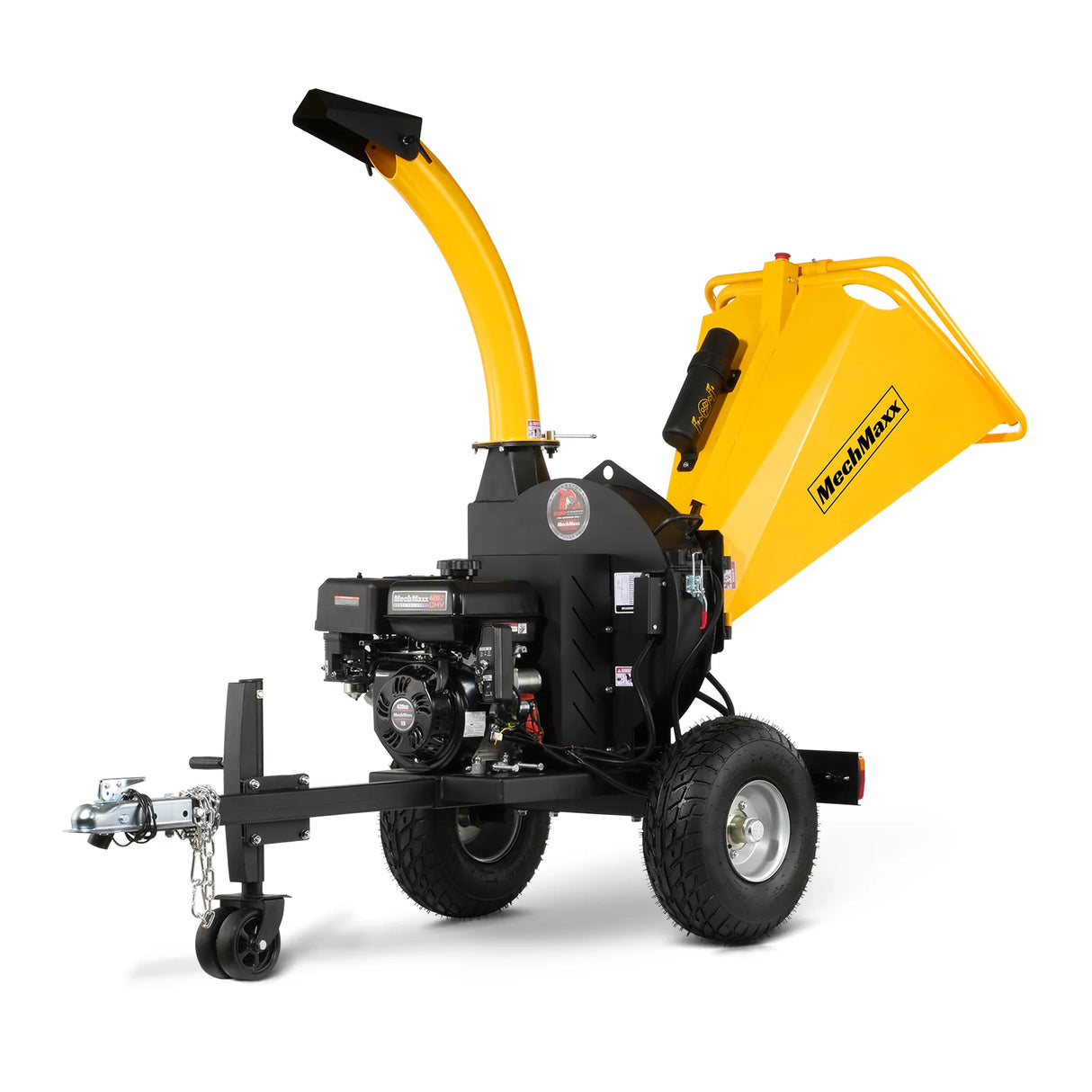 MechMaxx 5 inch E-start DUCAR 420cc 15hp Gasoline Engine Powered Disc Wood Chipper with Taillight ,  P4205