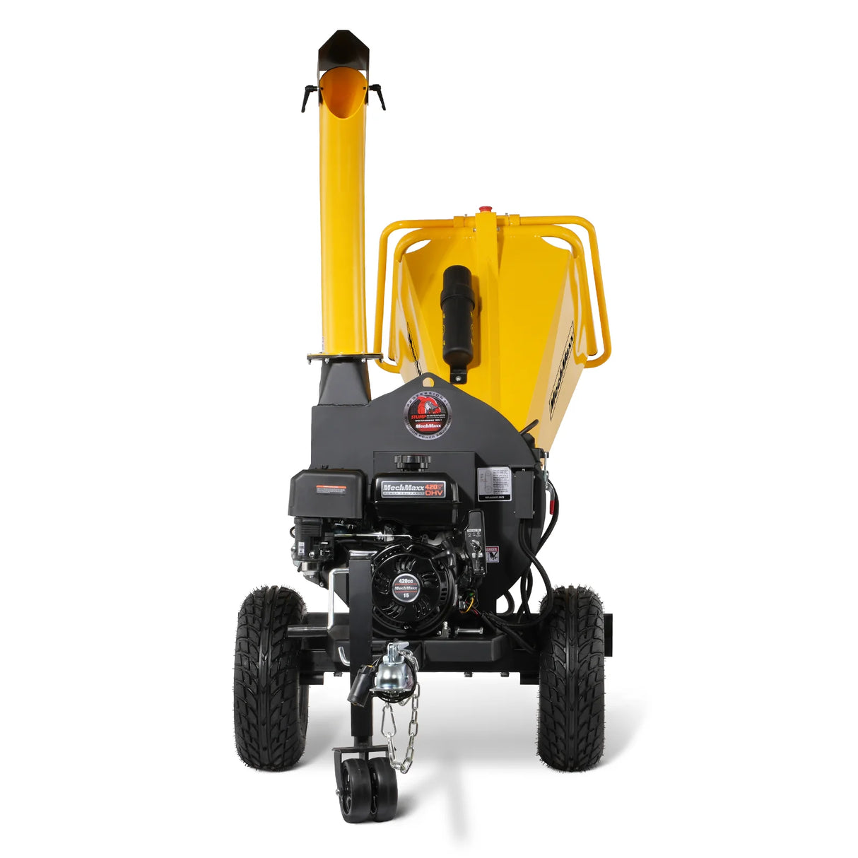 MechMaxx 5 inch E-start DUCAR 420cc 15hp Gasoline Engine Powered Disc Wood Chipper with Taillight ,  P4205