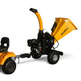 MechMaxx 5 inch E-start DUCAR 420cc 15hp Gasoline Engine Powered Disc Wood Chipper with Taillight ,  P4205