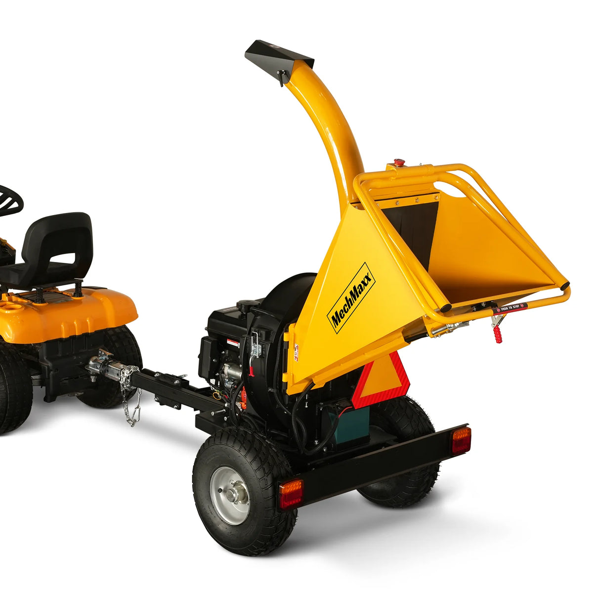 MechMaxx 5 inch E-start DUCAR 420cc 15hp Gasoline Engine Powered Disc Wood Chipper with Taillight ,  P4205
