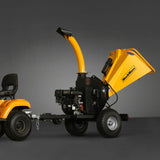 MechMaxx 5 inch E-start DUCAR 420cc 15hp Gasoline Engine Powered Disc Wood Chipper with Taillight ,  P4205