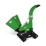 MechMaxx 3-Point PTO Stump Grinder & Wood Chipper Bundle – Green
