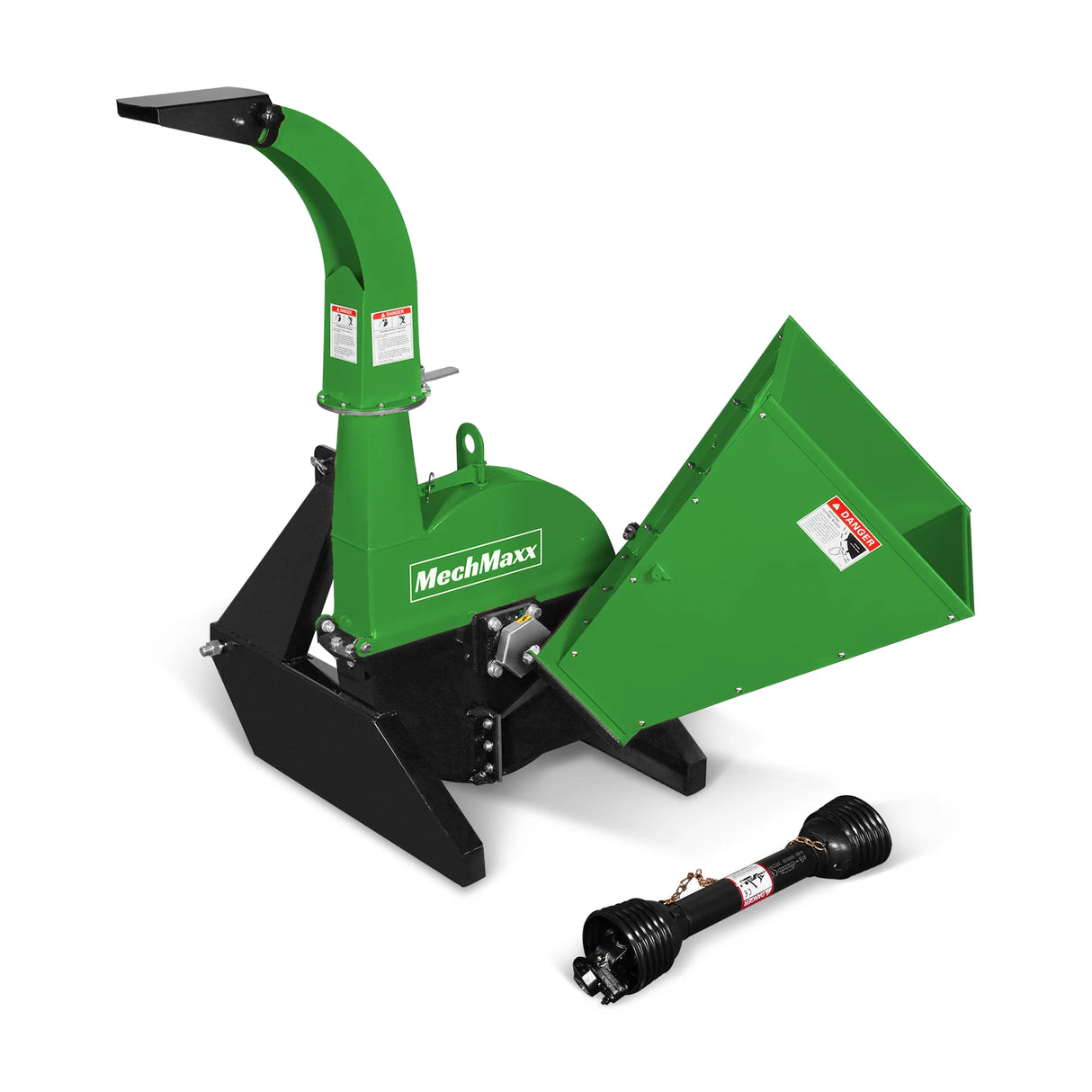 MechMaxx 3-Point PTO Stump Grinder & Wood Chipper Bundle – Green