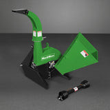 MechMaxx 3-Point PTO Stump Grinder & Wood Chipper Bundle – Green