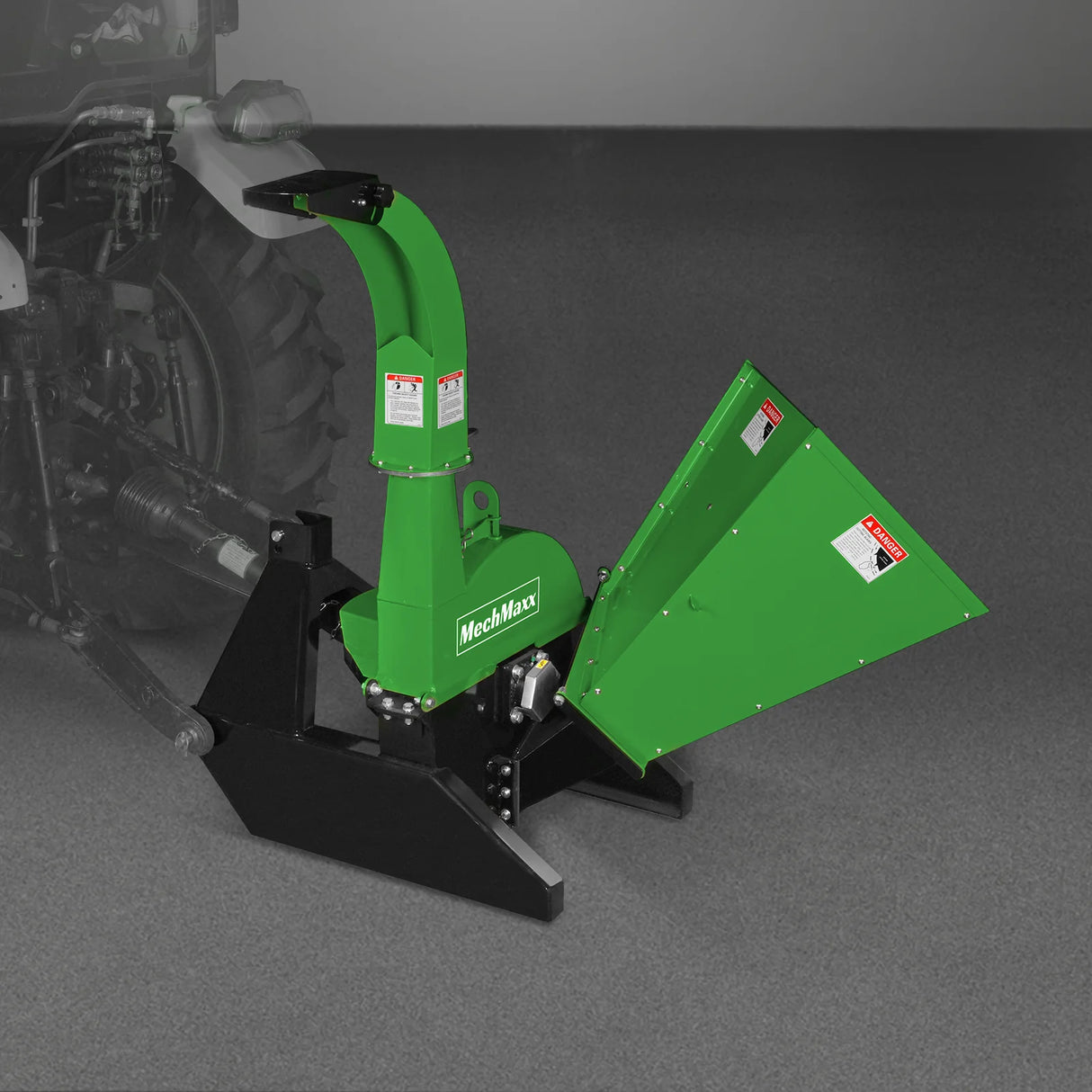 MechMaxx 3-Point PTO Stump Grinder & Wood Chipper Bundle – Green