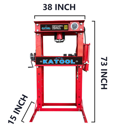Katool SP50L 50 ton shop press full frame view