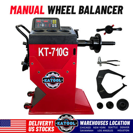 Katool KT-710G wheel balancer control panel and display