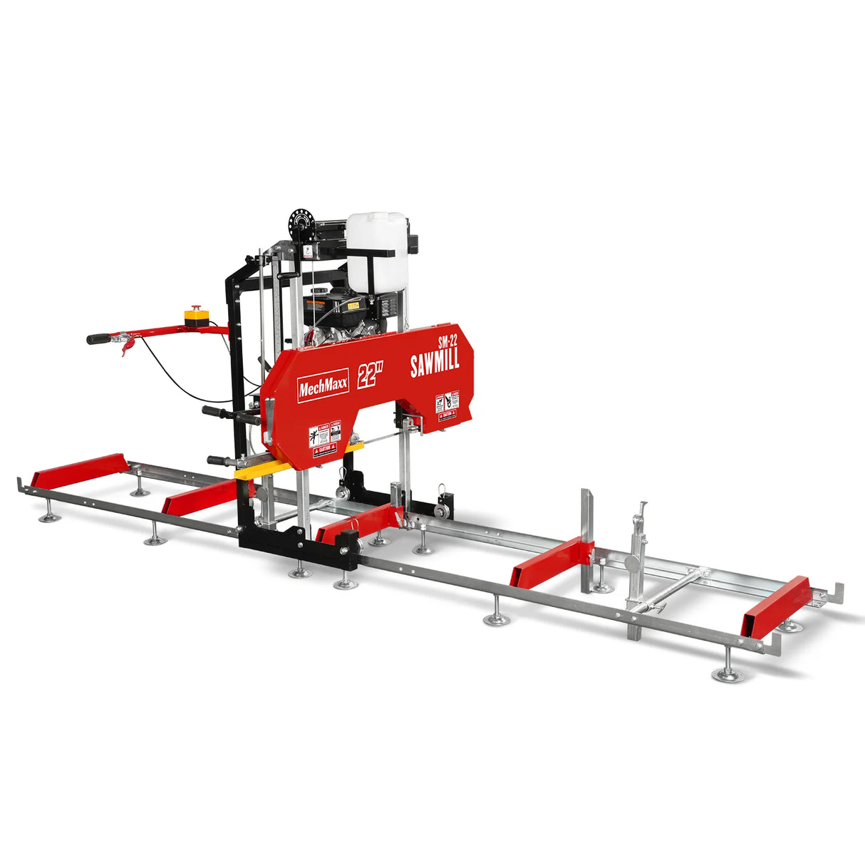 MechMaxx 22" Portable Sawmill, 274cc 8.1HP Gasoline Engine, 18" Board Width, 13' Track Length, SM-22