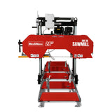 MechMaxx 26" Portable Sawmill, 459cc 15HP E-Start Gasoline Engine, 20" Board Width, 13' Track Length, SM-26