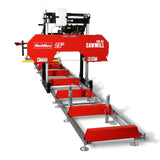 MechMaxx 26" Portable Sawmill (5x Blades Included), KOHLER CH440 429cc E-Start Gasoline Engine, 20" Board Width, 20' Track Length (13' Track Length + 6.4' Track Extension Included), SM-26
