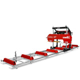 MechMaxx 32" Portable Sawmill (5 x Blades Included), 459cc 15HP E-Start Gasoline Engine, 26.5" Board Width, 20' Track Length (13' Track Length + 6.4' Track Extension Included), SM-32