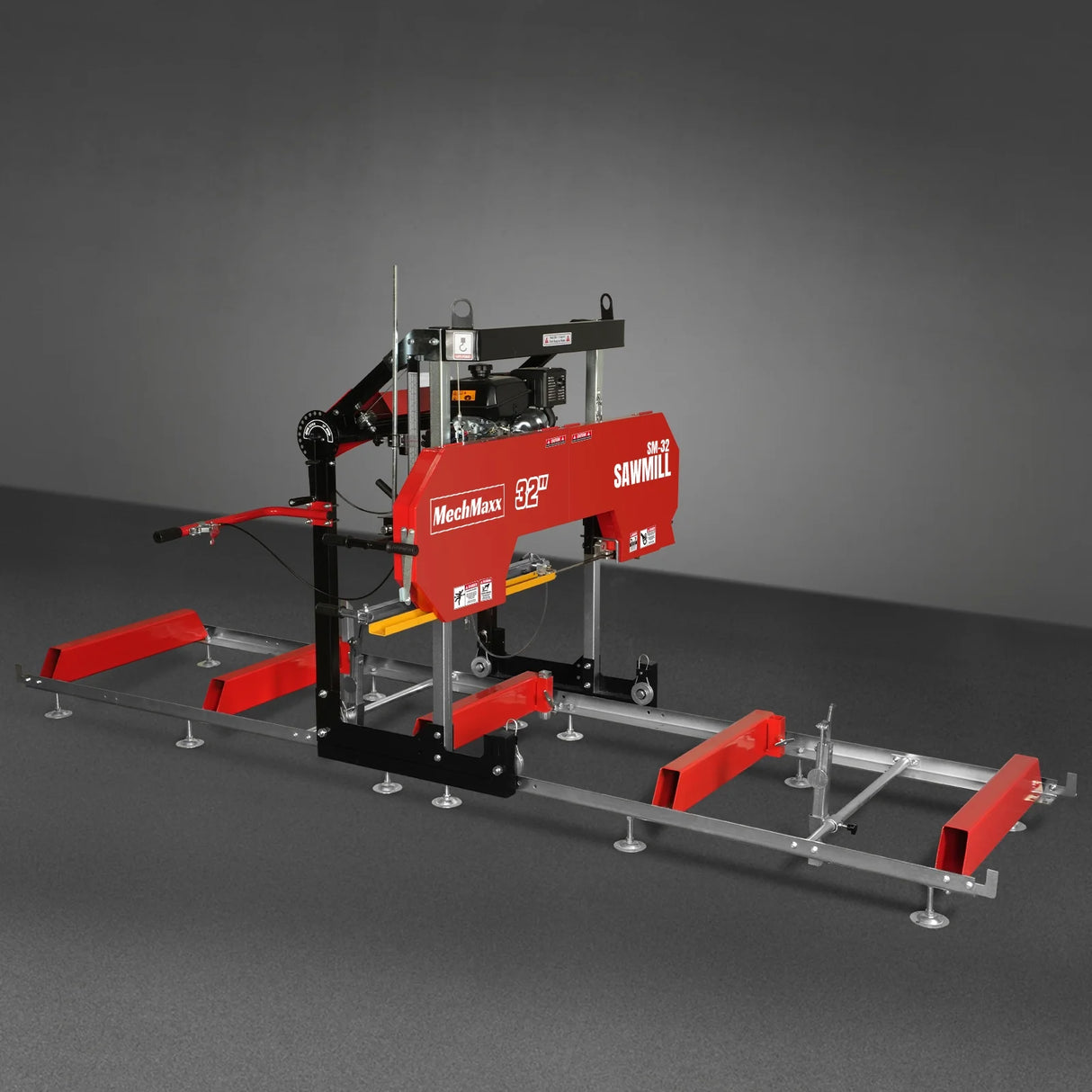 MechMaxx 32" Portable Sawmill, KOHLER CH440 429cc E-Start Gasoline Engine, 26.5" Board Width, 13' Track Length, SM-32