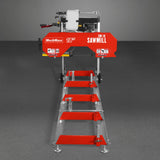 MechMaxx 18" Portable Sawmill, 212cc 7HP Gasoline Engine, 15" Board Width, 10' Track Length, SM-18