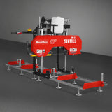 MechMaxx 18" Portable Sawmill, 212cc 7HP Gasoline Engine, 15" Board Width, 10' Track Length, SM-18