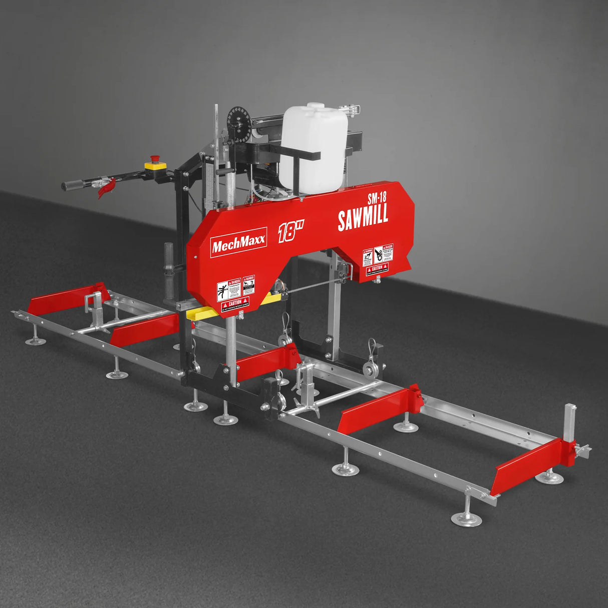 MechMaxx 18" Portable Sawmill, 212cc 7HP Gasoline Engine, 15" Board Width, 10' Track Length, SM-18