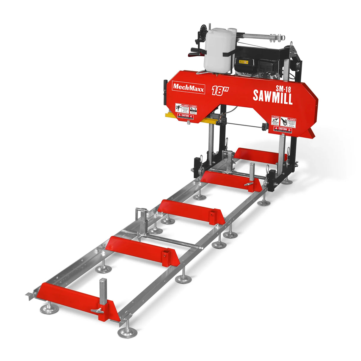 MechMaxx 18" Portable Sawmill, 212cc 7HP Gasoline Engine, 15" Board Width, 10' Track Length, SM-18