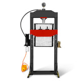 20 Ton H-Frame Air/Hydraulic Shop Press with Press Pin Kit, Fully Welded Steel Frame, Safety Guard, Foot Pedal Control, HSP20