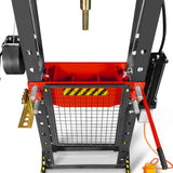30 Ton H-Frame Air/Hydraulic Shop Press with Hand Winch & Press Pin Kit,  Fully Welded Steel Frame,  Safety Guard,  Foot Pedal Control,  HSP30