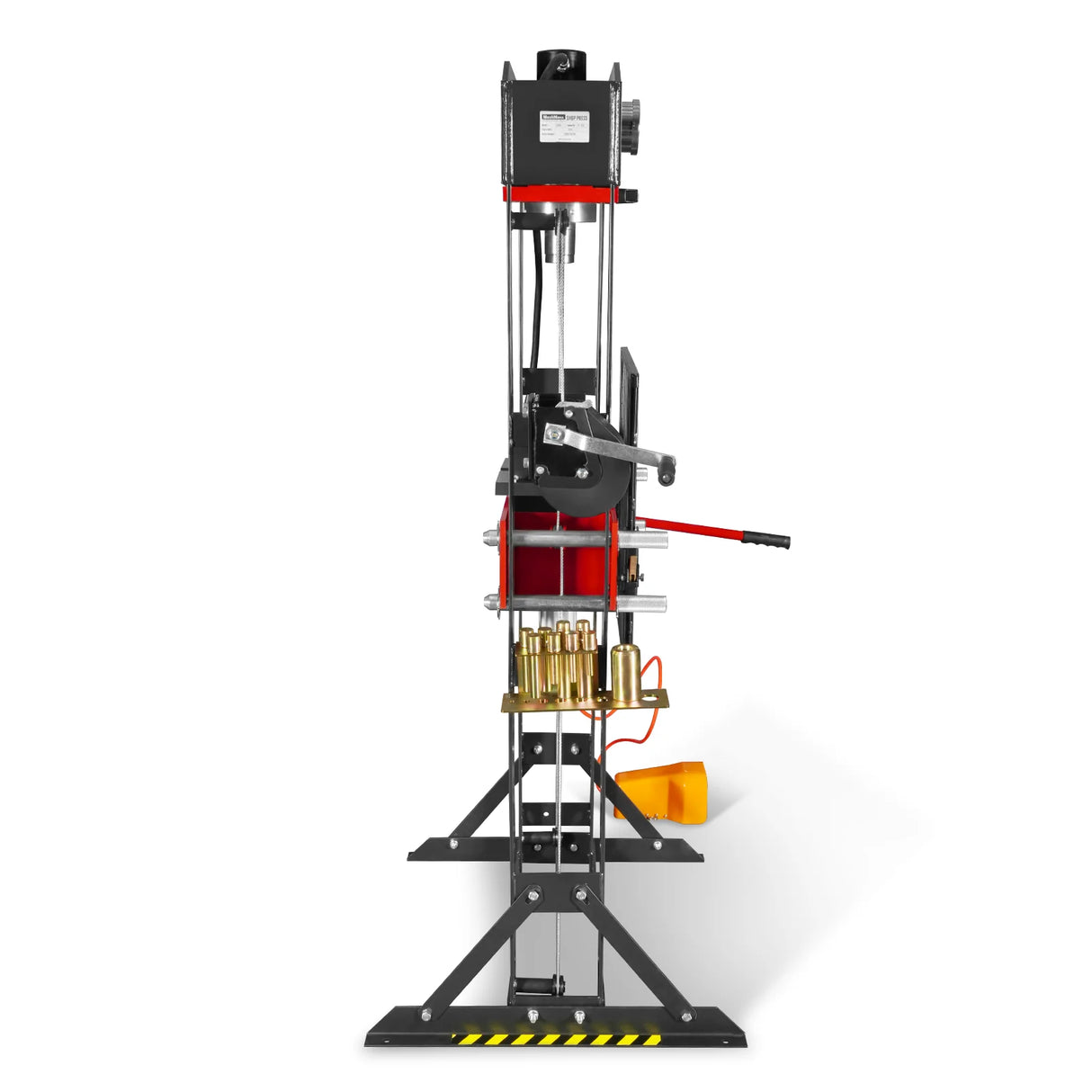 30 Ton H-Frame Air/Hydraulic Shop Press with Hand Winch & Press Pin Kit,  Fully Welded Steel Frame,  Safety Guard,  Foot Pedal Control,  HSP30