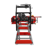 MechMaxx 26" Portable Sawmill, 459cc 15HP E-Start Gasoline Engine, 20" Board Width, 13' Track Length, SM-26