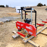 MechMaxx 22" Portable Sawmill, KOHLER 9.5hp 277cc Gasoline Engine, 18" Board Width, 13' Track Length, SM-22