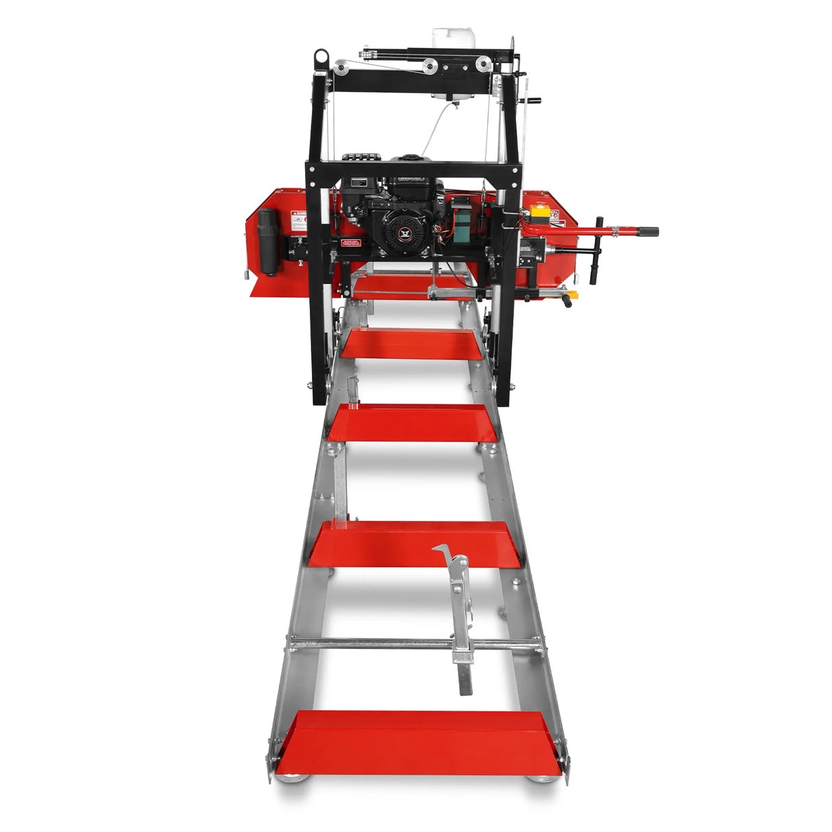 MechMaxx 26" Portable Sawmill (5x Blades Included), 459cc 15HP E-Start Gasoline Engine, 20" Board Width, 20' Track Length (13' Track Length + 6.4' Track Extension Included), SM-26