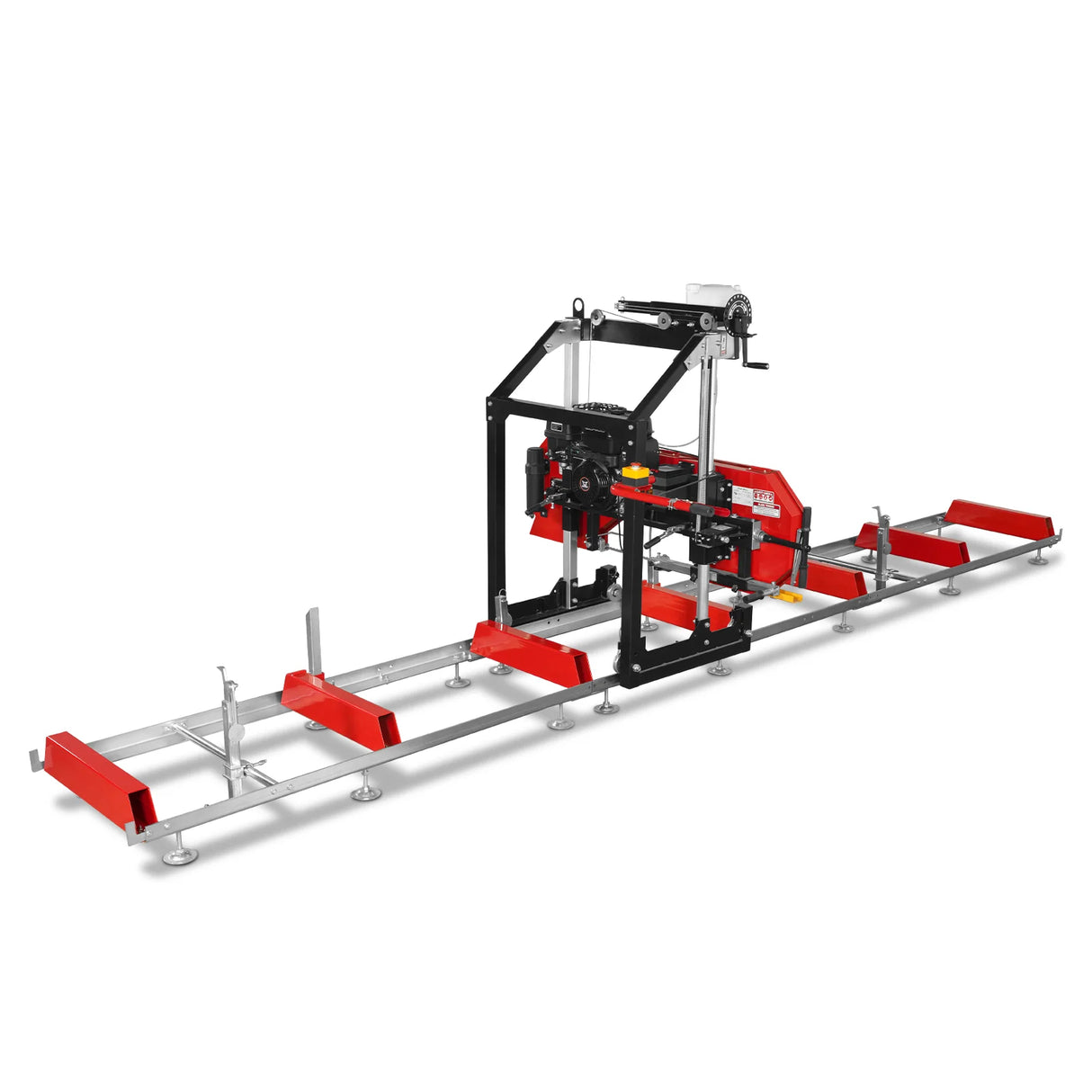 MechMaxx 26" Portable Sawmill (5x Blades Included), 459cc 15HP E-Start Gasoline Engine, 20" Board Width, 20' Track Length (13' Track Length + 6.4' Track Extension Included), SM-26