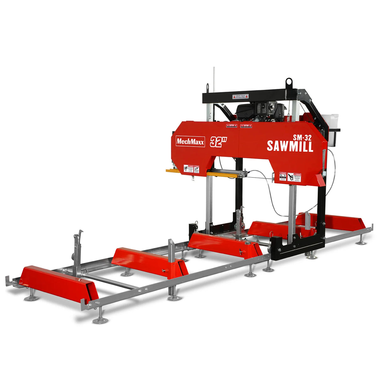 MechMaxx 32" Portable Sawmill, KOHLER CH440 429cc E-Start Gasoline Engine, 26.5" Board Width, 13' Track Length, SM-32