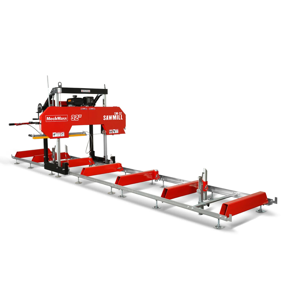 MechMaxx 32" Portable Sawmill (5 x Blades Included), KOHLER CH440 429cc E-Start Gasoline Engine, 26.5" Board Width, 20' Track Length (13' Track Length + 6.4' Track Extension Included), SM-32