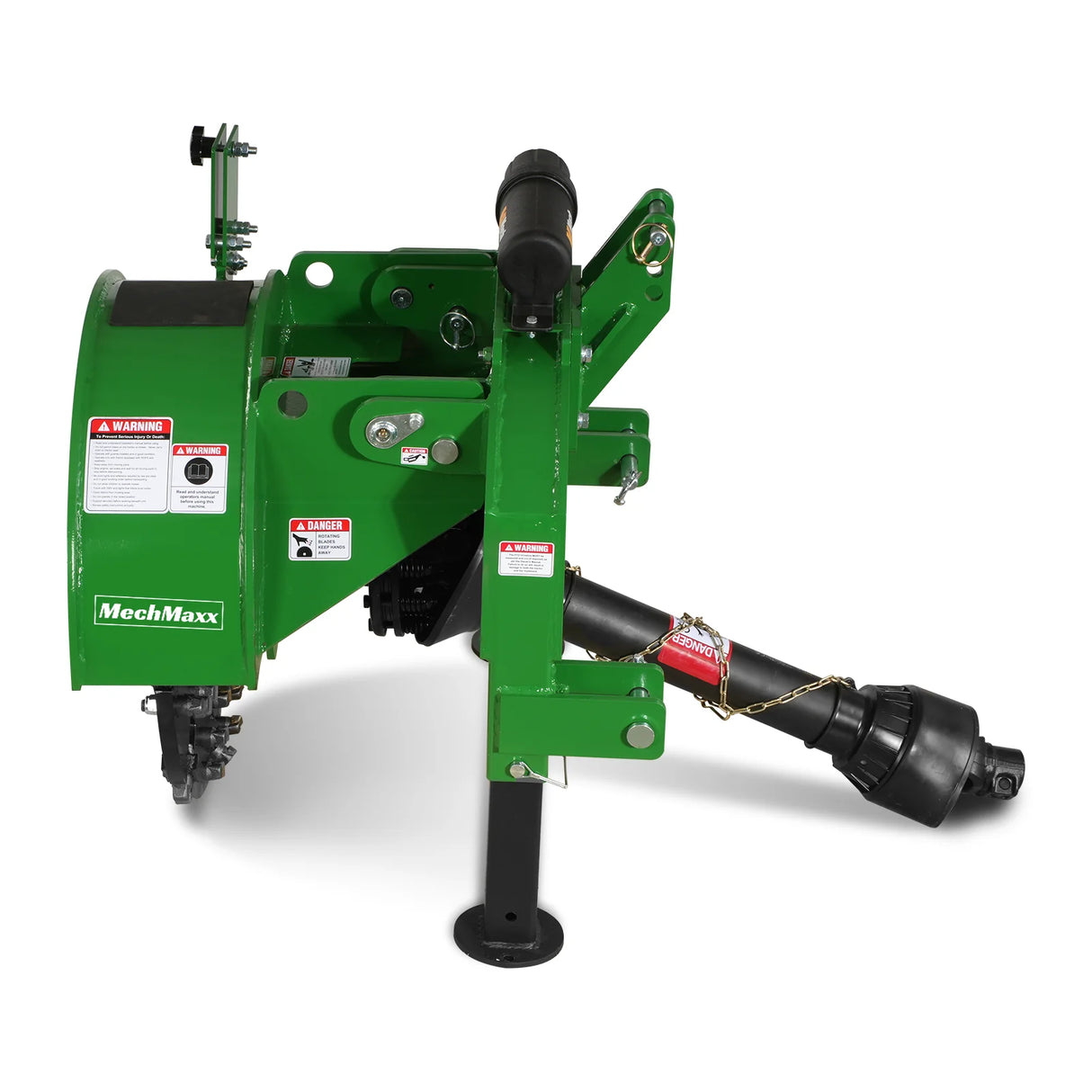 MechMaxx 3-Point PTO Stump Grinder & Wood Chipper Bundle – Green
