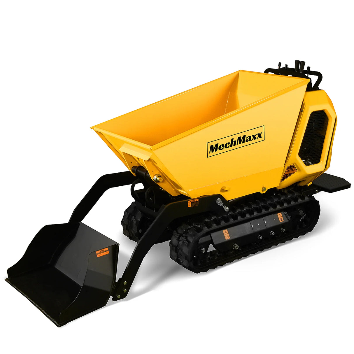 MechMaxx 1800lb 420cc  E-start Gas Engine Stand-ON Hydraulic Track Dumper with Self-Loading ,  T80