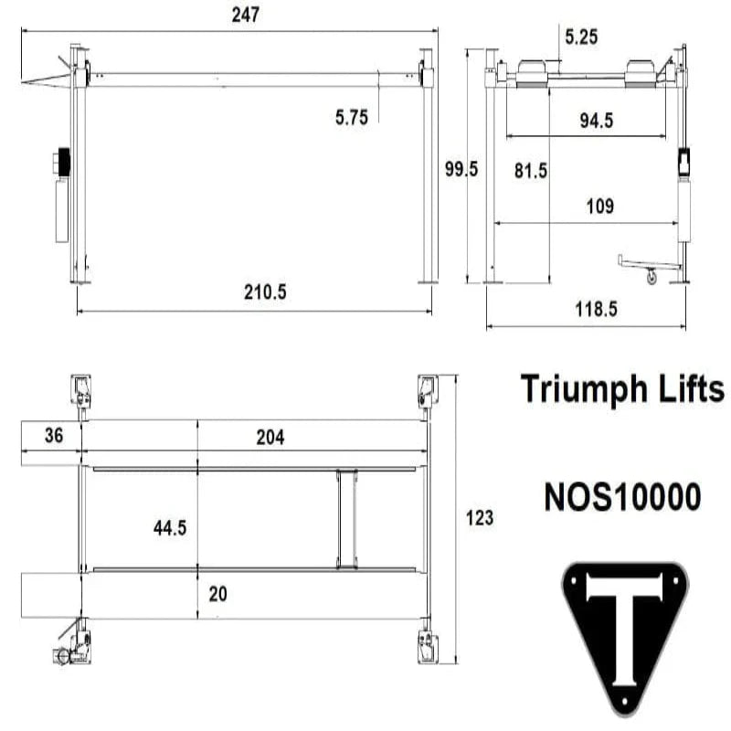 Triumph NOS10000 4-Post Auto Parking Lift