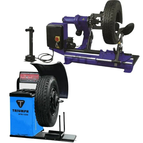 Triumph NTC-690 Heavy-Duty Truck Tire Changer + NTB-1200 Wheel Balancer Combo