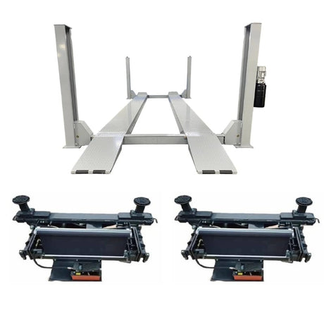 Triumph NTR-16 16,000 lb 4-Post Lift + Two RJ-9000 9,000 lb Rolling Bridge Jacks Combo