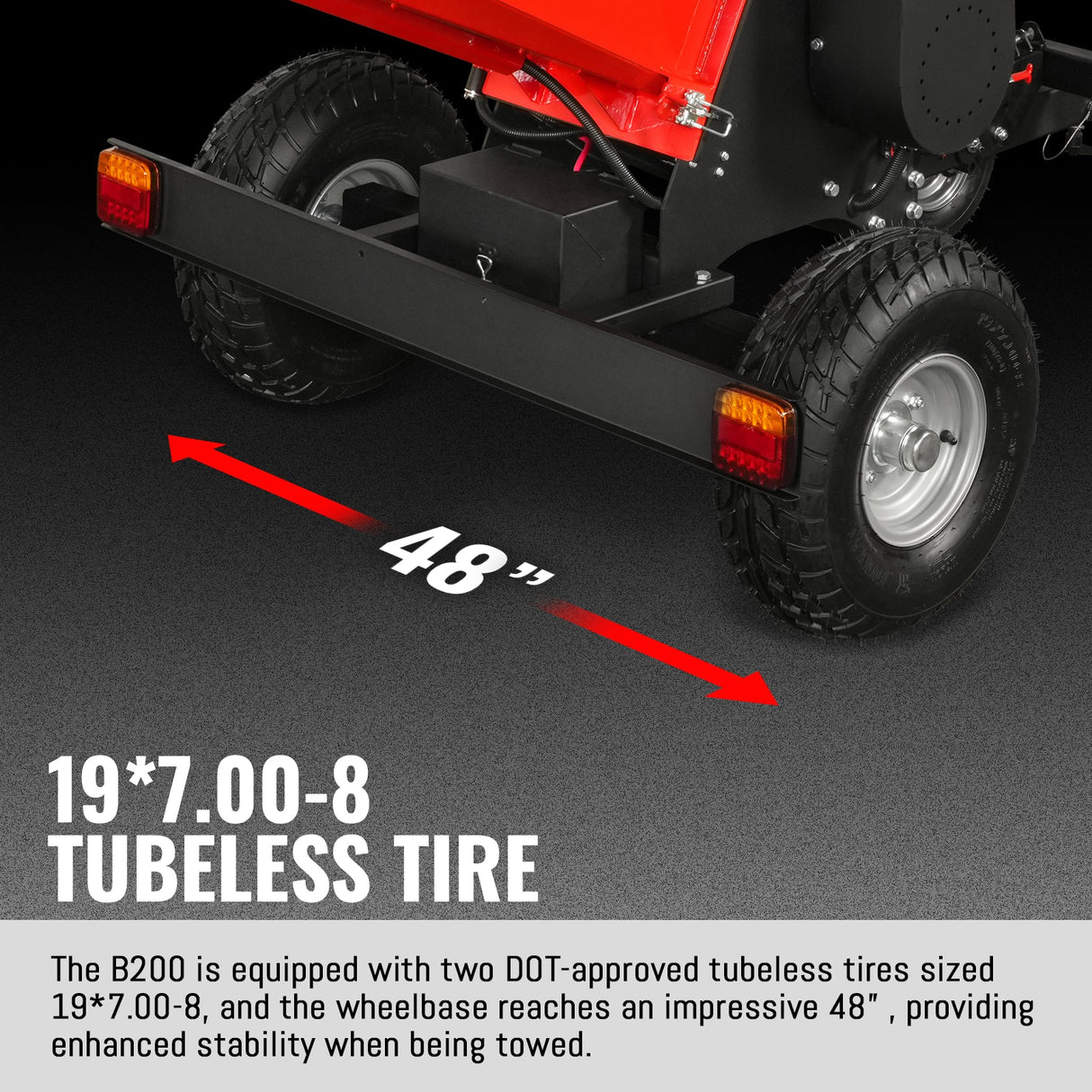 MechMaxx 8 inch ZONSEN E-Start 1000cc 35hp Gas Powered 4 - Wheel Drum Wood Chipper with Taillight ,  B200