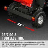 MechMaxx 8 inch ZONSEN E-Start 1000cc 35hp Gas Powered 4 - Wheel Drum Wood Chipper with Taillight ,  B200
