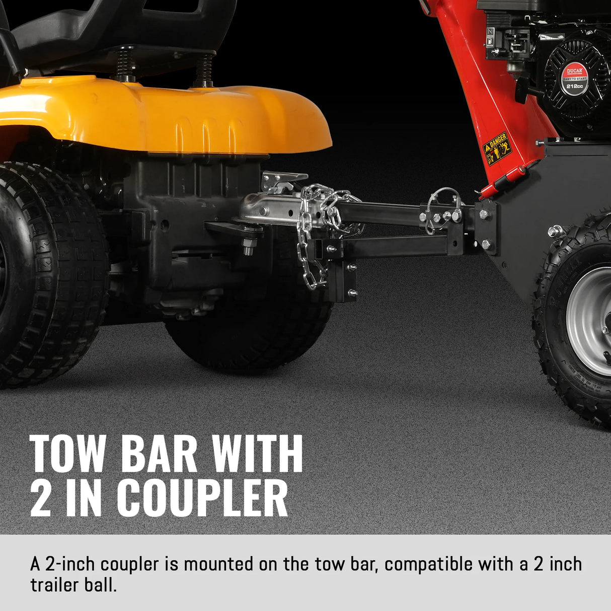 MechMaxx 4 inch DUCAR 212cc 7hp Gas Engine Powered Wood Chipper with Towbar,  GS650