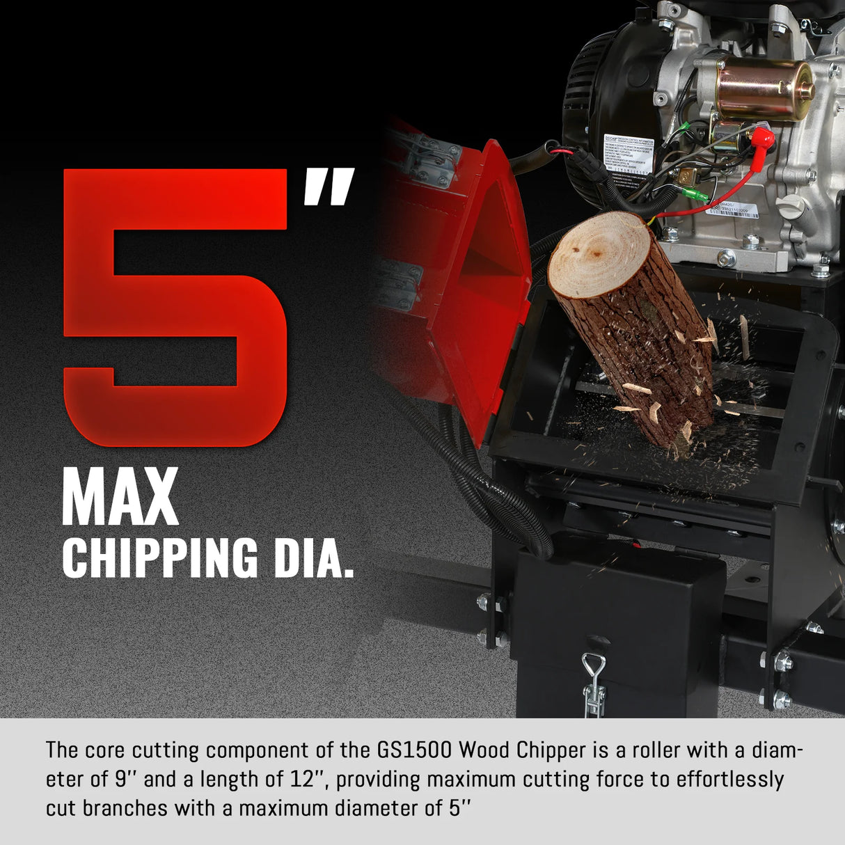 MechMaxx 5 inch E-start ZONSEN 459cc Gasoline Engine Powered Wood Chipper ,  GS1500