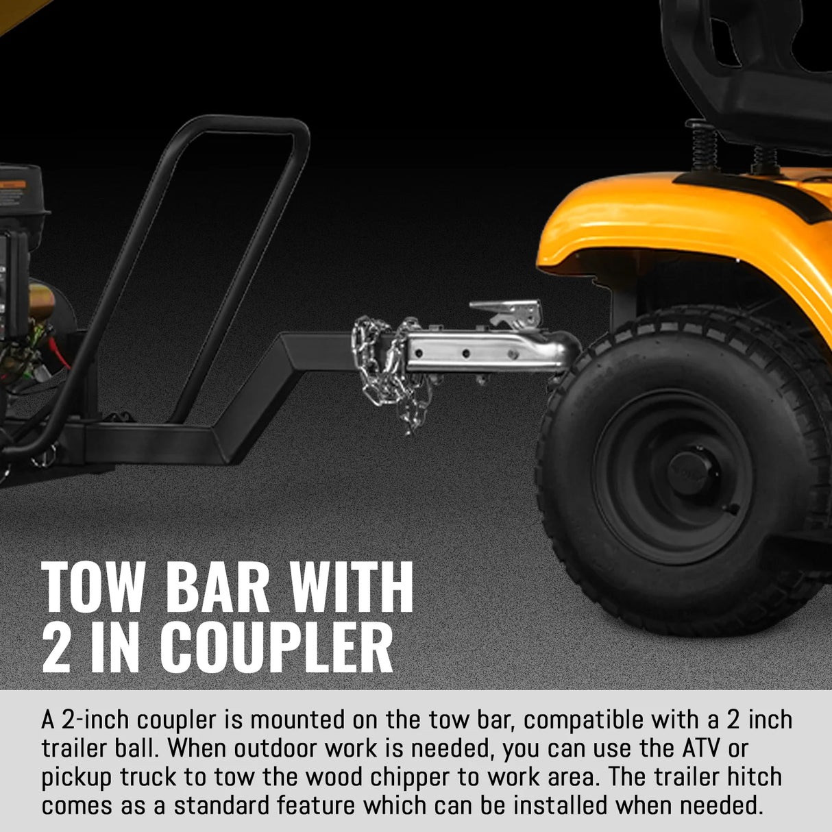 MechMaxx 5 inch E-start DUCAR 420cc 15hp Gasoline Engine Powered Drum Wood Chipper with Towbar ,  PGS1500