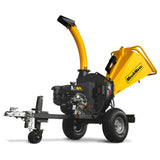 MechMaxx 5 inch E-Start KOHLER 429cc 14hp Gasoline Engine Powered Disc Wood Chipper with Taillight ,  P4205