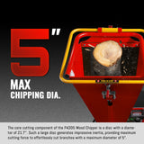 MechMaxx 5 inch E-start DUCAR 420cc 15hp Gasoline Engine Powered Disc Wood Chipper with Taillight ,  P4205