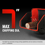 MechMaxx 25hp 750cc Twin Cylinder ZONSEN Petrol Engine 7" Hydraulic Feeding Wood Chipper,  DCH7