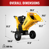 MechMaxx 6 inch E-start B&S VANGUARD 408cc 14hp Gasoline Engine Powered Drum Wood Chipper,   P4206