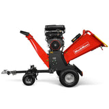 MechMaxx 8 inch ZONSEN E-Start 1000cc 35hp Gas Powered 4 - Wheel Drum Wood Chipper with Taillight ,  B200