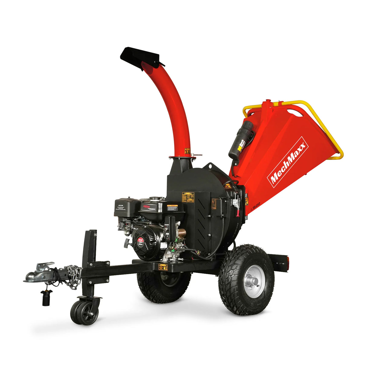 MechMaxx 5 inch E-start DUCAR 420cc 15hp Gasoline Engine Powered Disc Wood Chipper with Taillight ,  P4205
