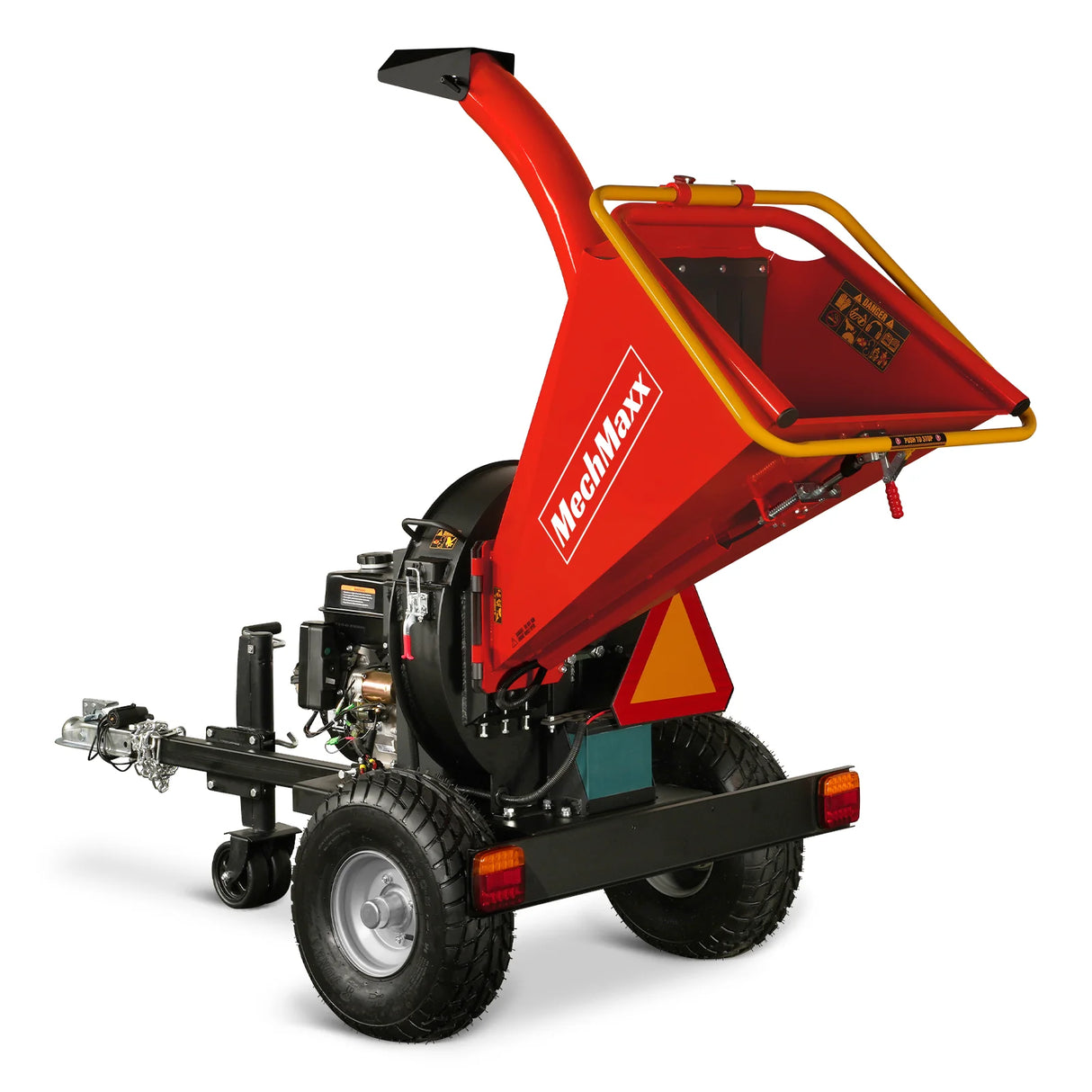 MechMaxx 5 inch E-start DUCAR 420cc 15hp Gasoline Engine Powered Disc Wood Chipper with Taillight ,  P4205
