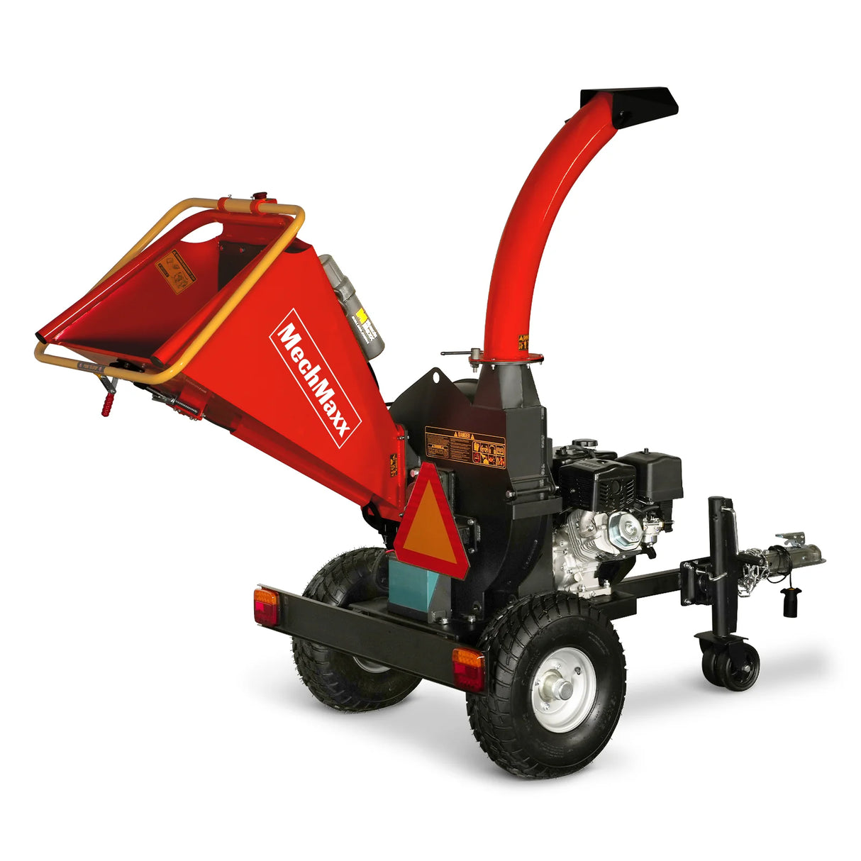 MechMaxx 5 inch E-start DUCAR 420cc 15hp Gasoline Engine Powered Disc Wood Chipper with Taillight ,  P4205